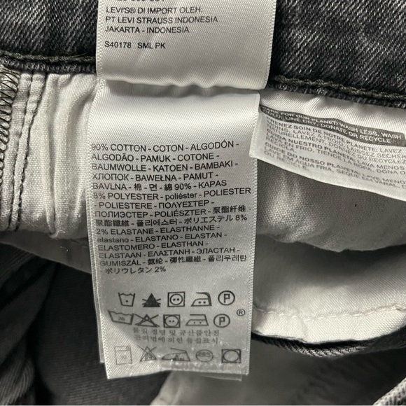 LEVI’S Wedgie Skinny Button fly high rise black denim jeans women’s size 27 - Picture 10 of 14